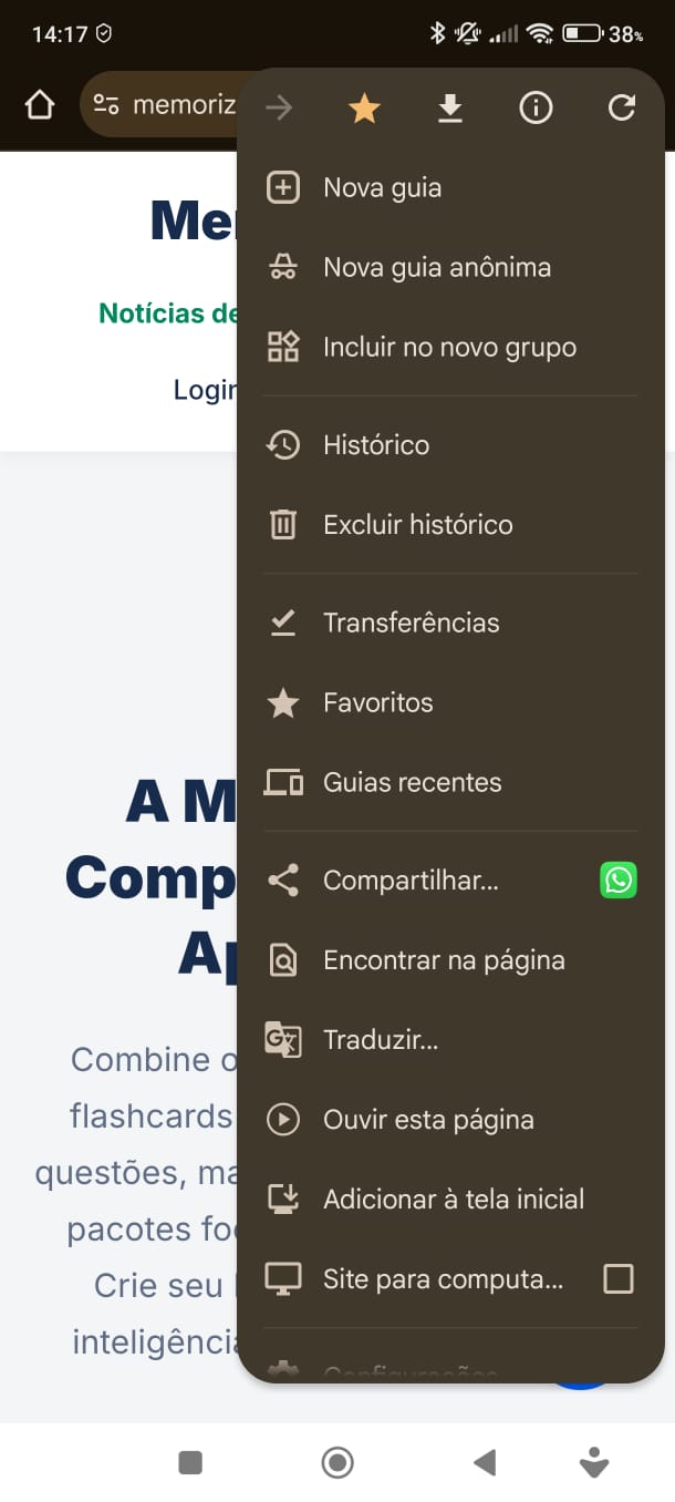Banner de instalação do aplicativo MemorizaCon